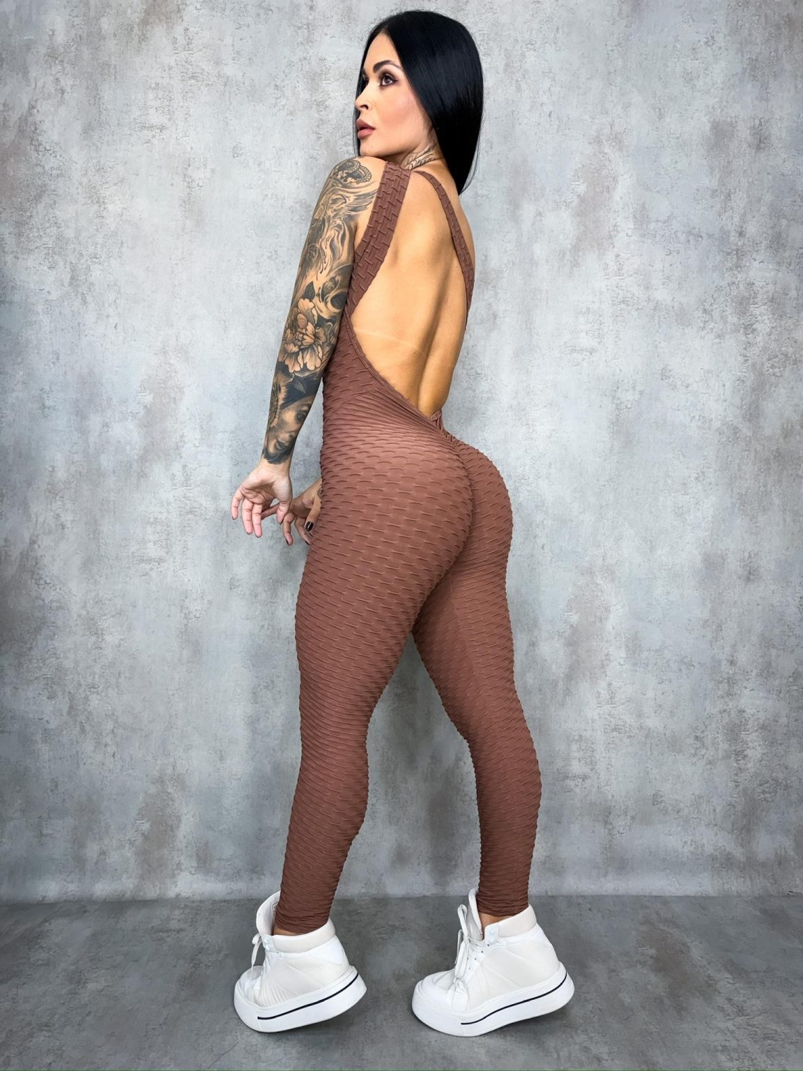 One Shoulder Cocoa jumpsuit