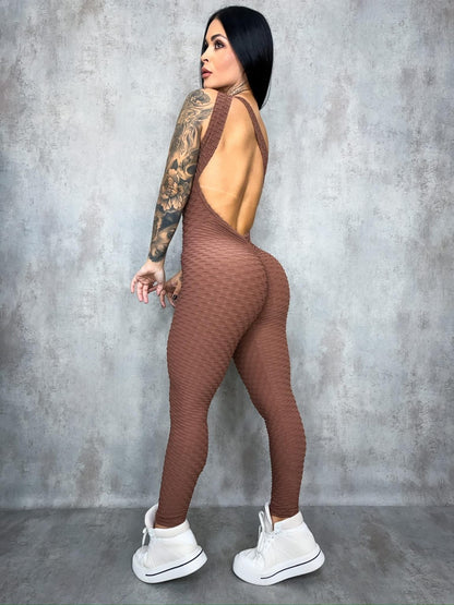 One Shoulder Cocoa jumpsuit